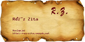 Réz Zita névjegykártya