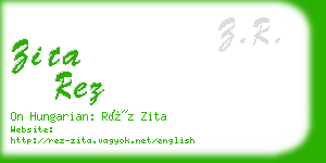 zita rez business card